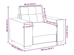 | Cadeira Sofa | com almofada Couro sintético e Madeira*vidaxl Discount