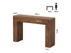 140 cm de comprimento, mesa estreita para sofá, mesa atrás do sofá, mesa de entrada moderna em madeira para a entrada, o corredor, o sala de estar^Tribesigns Sale