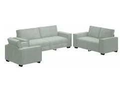 | Conjunto de Sofás | 3 pcs Cinzeto 220 x 78 x 84 cm Veludo^vidaxl New