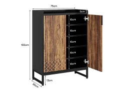 25 Pares de placas para sapatos, Armário Etagere de Grande Capacidade com Estrutura Preta para Entrada^Tribesigns Best