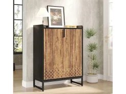 25 Pares de placas para sapatos, Armário Etagere de Grande Capacidade com Estrutura Preta para Entrada^Tribesigns Best
