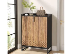 25 Pares de placas para sapatos, Armário Etagere de Grande Capacidade com Estrutura Preta para Entrada^Tribesigns Best