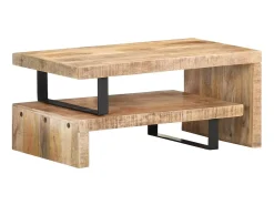 2 pcs conjunto de mesas de centro madeira de mangueira maciça PT967732^ Outlet
