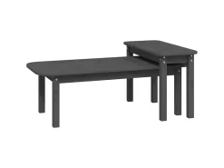 2 pcs conjunto de mesas de centro pinho maciço PT155479^ Online