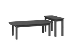 2 pcs conjunto de mesas de centro pinho maciço PT155479^ Online