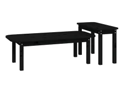 2 pcs conjunto de mesas de centro pinho maciço PT782113^ Sale