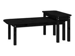 2 pcs conjunto de mesas de centro pinho maciço PT782113^ Sale