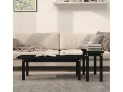 2 pcs conjunto de mesas de centro pinho maciço PT782113^ Sale
