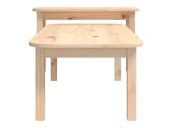 2 pcs conjunto de mesas de centro madeira de pinho maciça*vidaxl Clearance