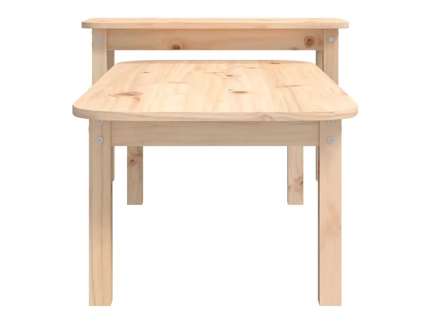 2 pcs conjunto de mesas de centro madeira de pinho maciça*vidaxl Clearance
