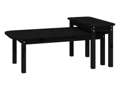 2 pcs conjunto de mesas de centro pinho maciço^vidaxl