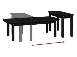 2 pcs conjunto de mesas de centro pinho maciço^vidaxl