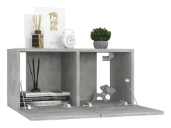 10 pcs conjunto de móveis de TV contraplacado cimento PT269235* Clearance