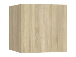 4 pcs conjunto de móveis de TV contraplacado carvalho sonoma PT387123* Sale
