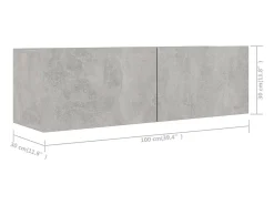 vidaxl Móvel De Tv*5 pcs conjunto de móveis de TV contraplacado cimento Cinzento