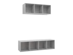 2 pcs conjunto de móveis de TV contraplacado cimento PT563038* Online