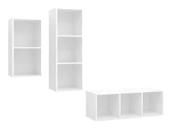 3 pcs conjunto de móveis de TV contraplacado PT442924^ Hot