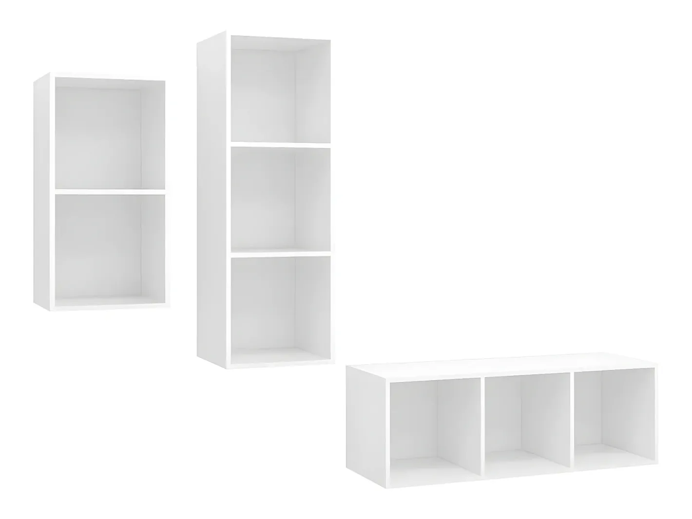 3 pcs conjunto de móveis de TV contraplacado PT442924^ Hot