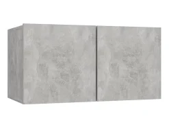 10 pcs conjunto de móveis de TV derivados madeira cinza cimento PT722647* Clearance