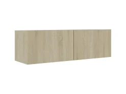 2 pcs conjunto de móveis TV derivados madeira carvalho sonoma PT123659* Sale