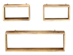 3 pcs conjunto de prateleiras de parede cubos mangueira maciça PT522591^