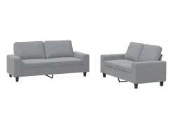 2 pcs conjunto de sofás tecido -claro*vidaxl New