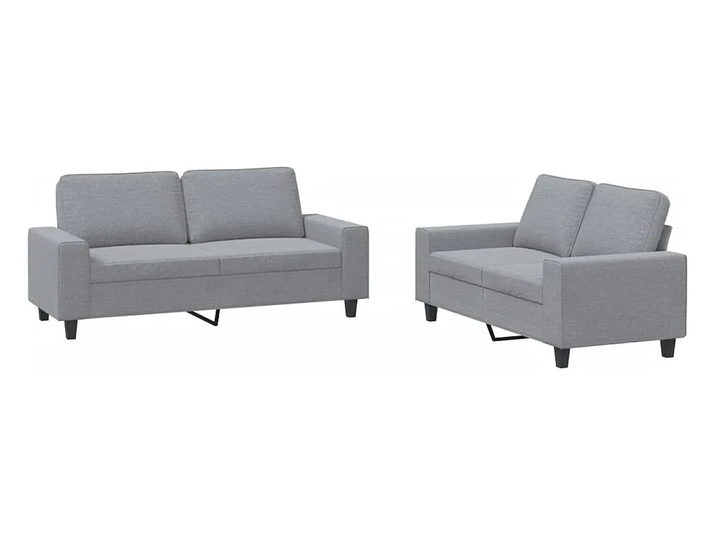 2 pcs conjunto de sofás tecido -claro*vidaxl New