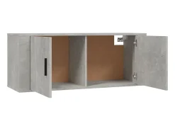 2 pcs Conjunto móveis de TV derivados de madeira cinza cimento*vidaxl