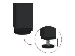 2 pcs Mesas de centro | Mesa de apoio | Mesa de café c/ topo vidro 30x30x40cm aço^ Sale