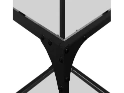 2 pcs Mesas de centro | Mesa de apoio | Mesa de café c/ topo vidro 30x30x40cm aço^ Sale