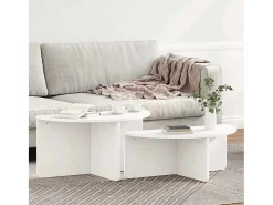 2 pcs Mesas de centro | Mesa de apoio | Mesa de café 79x39.5x40 cm^ Best