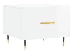 2 pcs Mesas de centro | Mesa de apoio | Mesa de café 50x50x40 cm brilhante Mesa De Centro