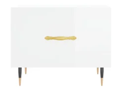 2 pcs Mesas de centro | Mesa de apoio | Mesa de café 50x50x40 cm brilhante Mesa De Centro