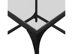 2 pcs Mesas de centro | Mesa de apoio | Mesa de café c/ topo vidro 50x50x40cm aço* Discount
