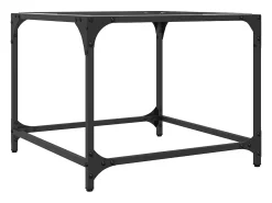 2 pcs Mesas de centro | Mesa de apoio | Mesa de café c/ topo vidro 50x50x40cm aço* Discount