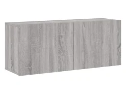 vidaxl Móvel De Tv*5 pcs móveis de parede p/ TV derivados de madeira cinza sonoma Cinzento