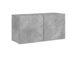5 pcs móveis de parede p/ TV derivados de madeira cinza cimento*vidaxl Clearance