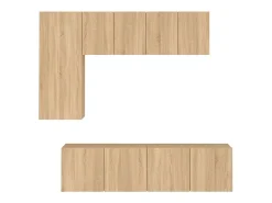 5 pcs móveis de parede p/ TV derivados madeira carvalho sonoma*vidaxl Sale