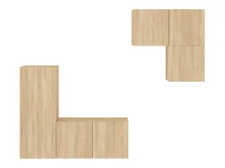 4 pcs móveis de parede p/ TV derivados madeira carvalho sonoma PT164357* Outlet