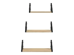 3 pcs prateleiras parede derivados de madeira carvalho sonoma*vidaxl New