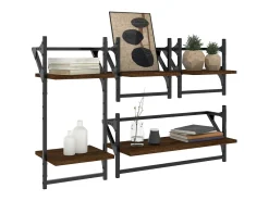 4 pcs prateleiras parede derivados de madeira carvalho PT353152^ Best