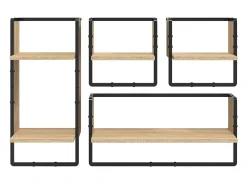 4 pcs prateleiras parede derivados de madeira carvalho sonoma*vidaxl Discount