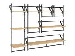 6 pcs prateleiras parede derivados de madeira carvalho sonoma*vidaxl