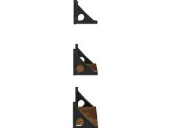 3 pcs prateleiras parede derivados de madeira carvalho fumado PT769265^ New