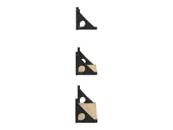 3 pcs prateleiras parede derivados de madeira carvalho sonoma PT969442^ Best