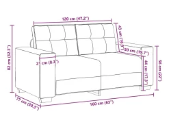 | Sofá | 2 pcs 221 x 78 x 80 cm Couro sintético*vidaxl Clearance