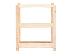 10 unidades arrumação 3 prateleiras 80x38x90cm pinho 150 kg PT294427^ Clearance