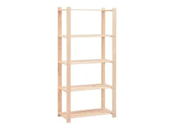 5 unidades arrumação 5 prateleiras 80x38x170cm pinho 250 kg PT195622^ Discount
