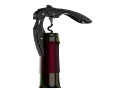 Acessório Vinho E Bar*Abridor de vinho de alavanca dupla high tech com engrenagem anti-desgaste e espiral de teflon Preto