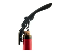 Acessório Vinho E Bar*Abridor de vinho de alavanca dupla high tech com engrenagem anti-desgaste e espiral de teflon Preto